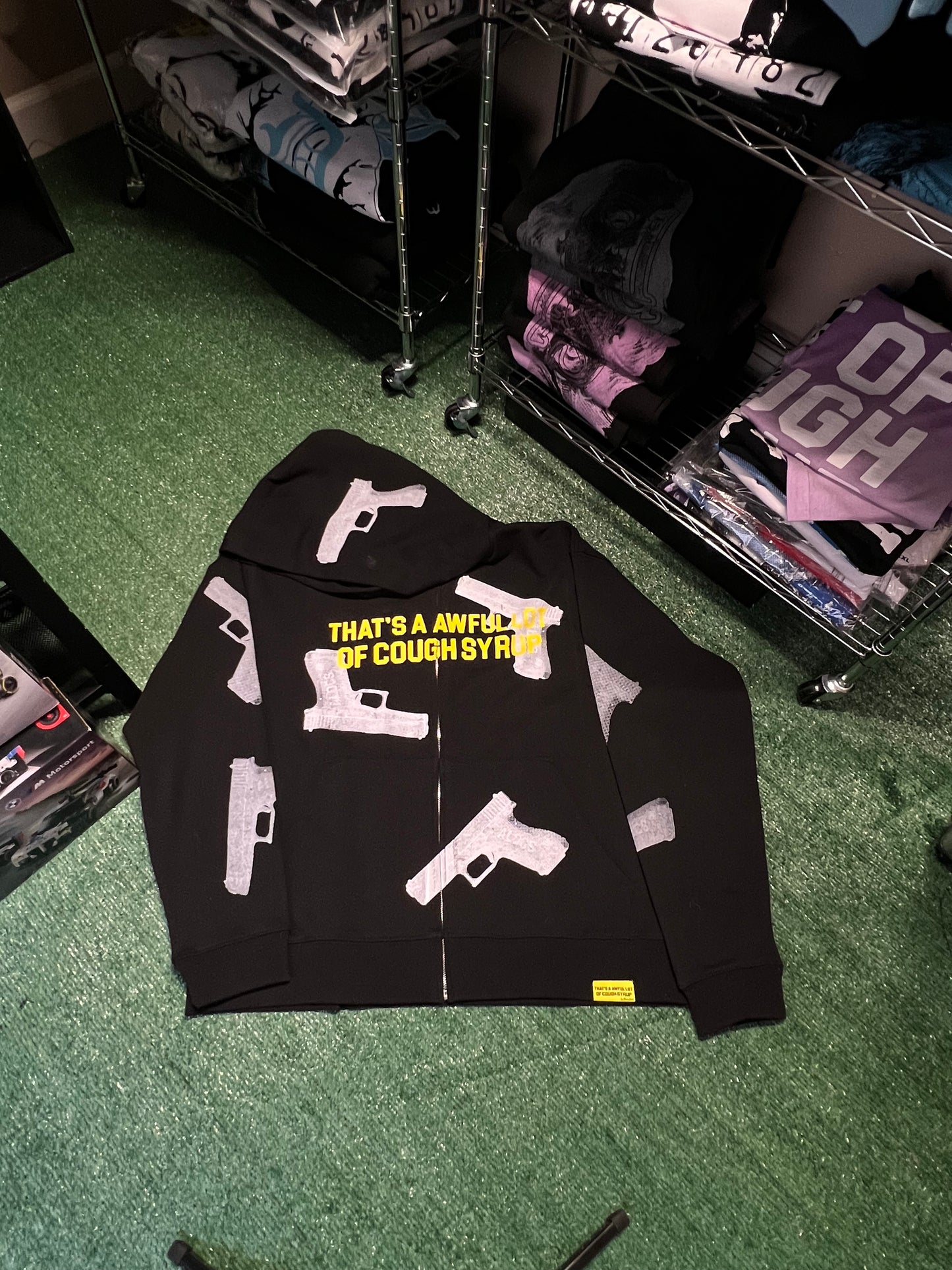 Black Glock Zip-Up Hoodie