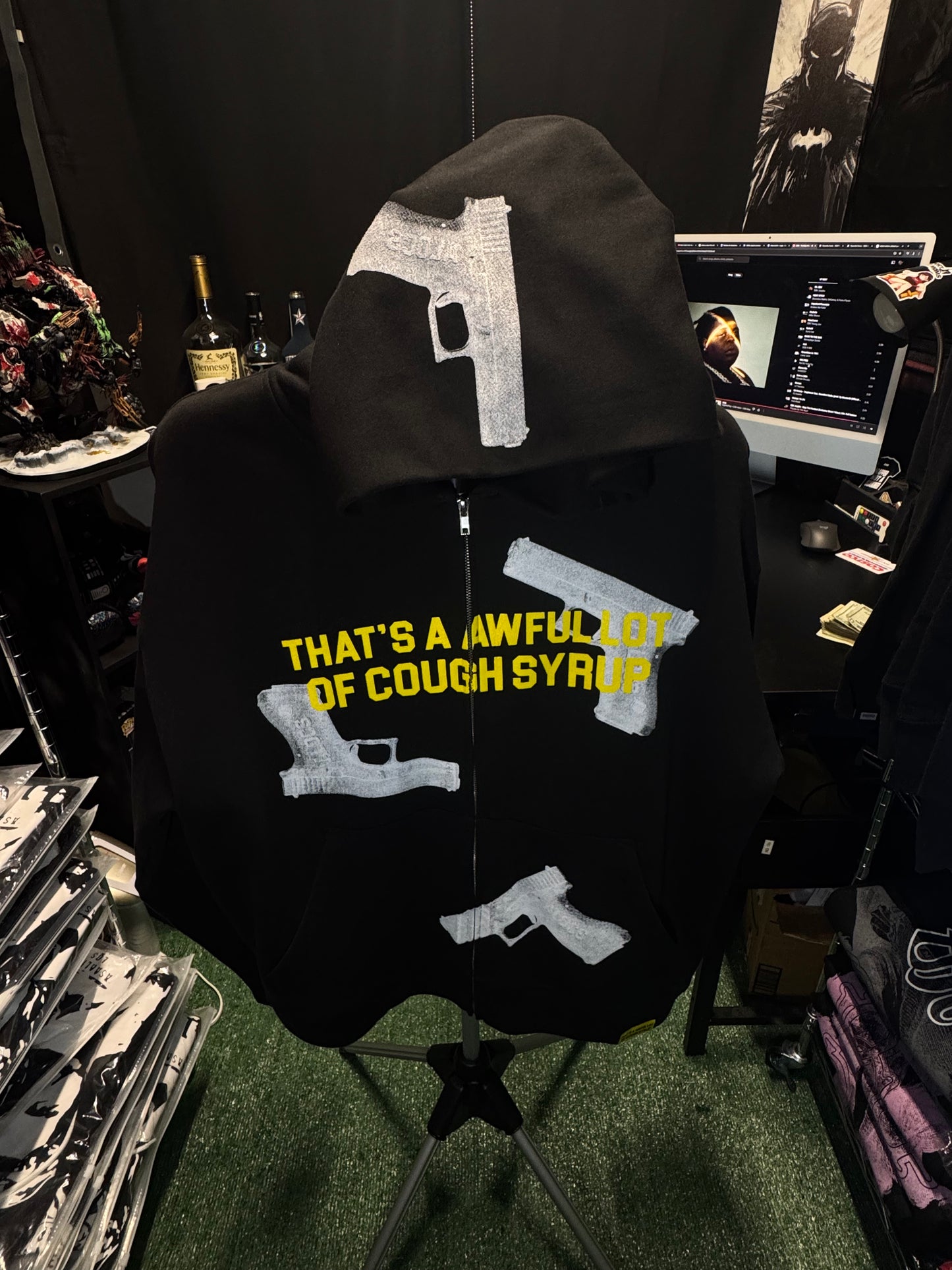Black Glock Zip-Up Hoodie