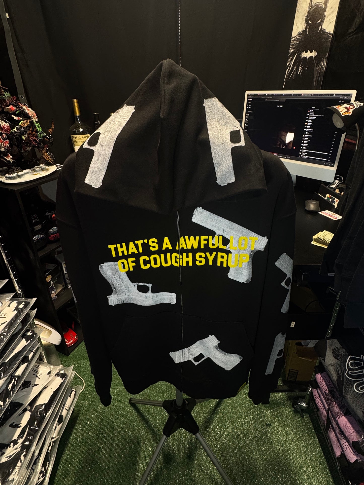 Black Glock Zip-Up Hoodie